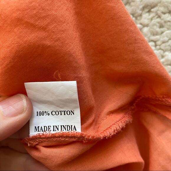 Jemma Orange Lace Overlay Tunic Large - Picture 9 of 11